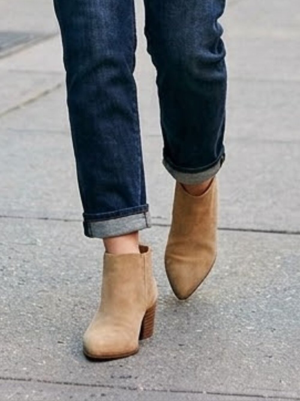 J. Crew nude suede Size 8 ankle boots / booties